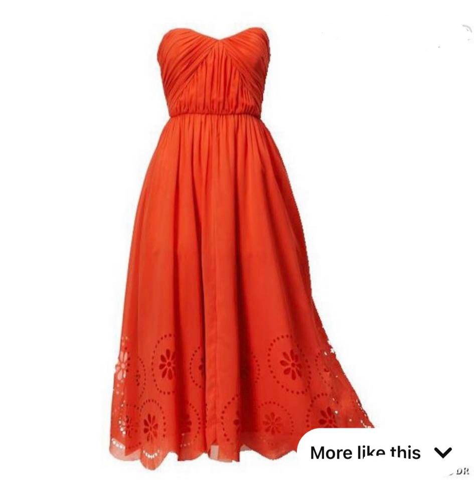 H M Orange Tube Dress Women s Fashion Dresses Sets Dresses on Carousell
