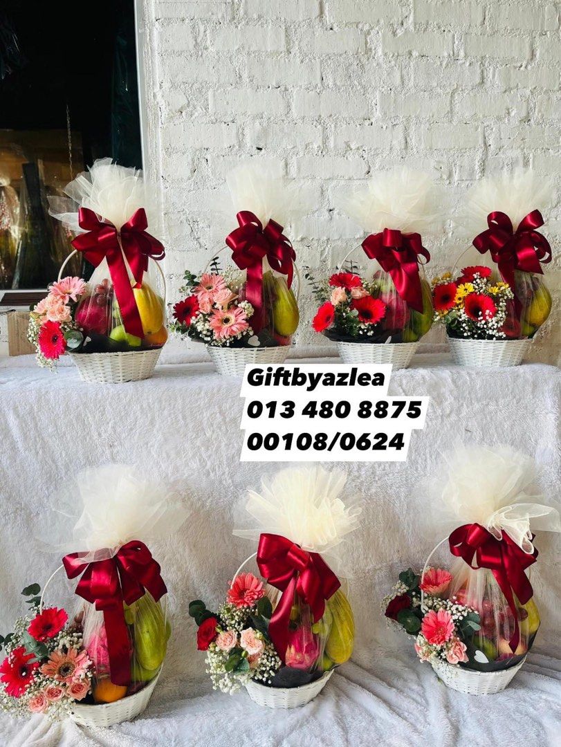 Hamper buah dan bunga segar, Food & Drinks, Gift Baskets & Hampers on