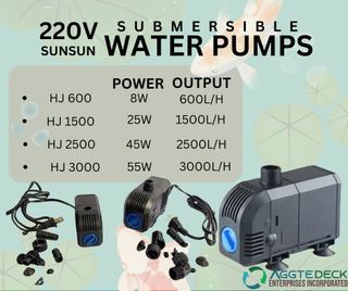 HJ SERIES SUBMERSIBLE WATER PUMPS