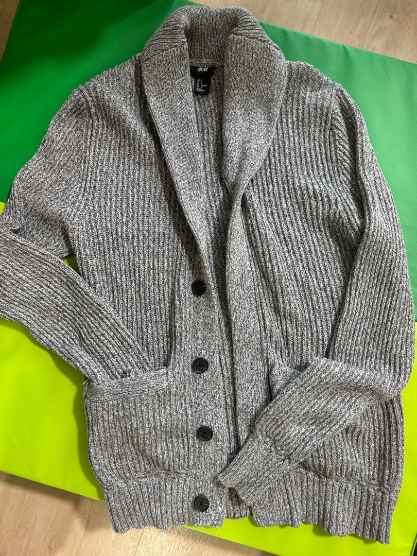 H&M knitted cardigan, Men's Fashion, Coats, Jackets and Outerwear