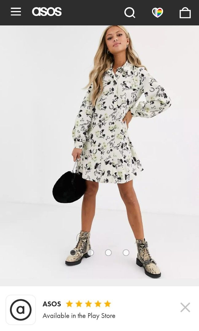Warehouse horse print shirt dress on sale