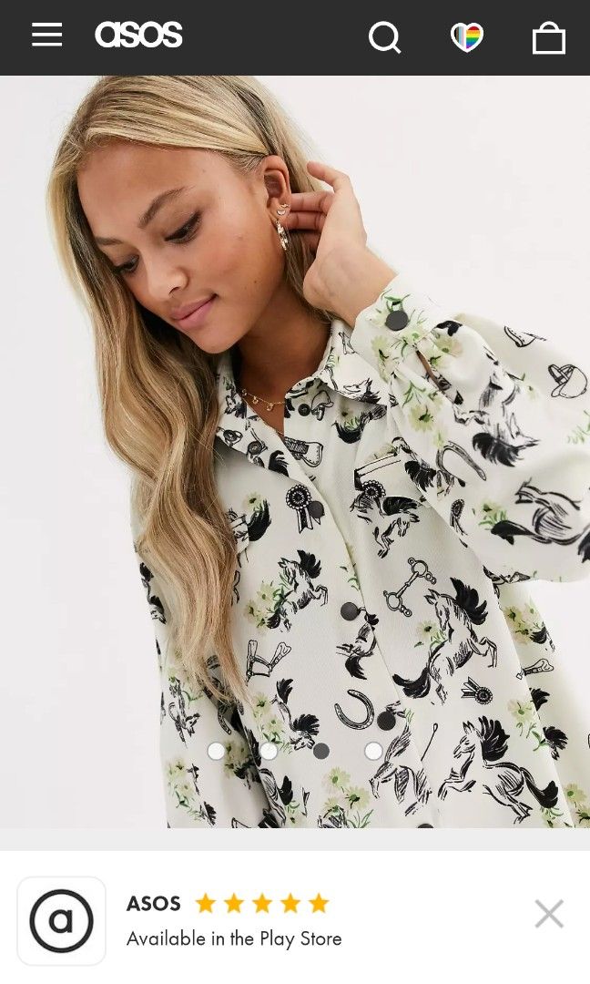 Warehouse horse print shirt dress best sale