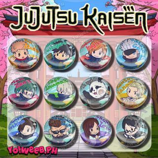 JUJUTSU KAISEN 2.25" button pins/badge Puppeincap Anime