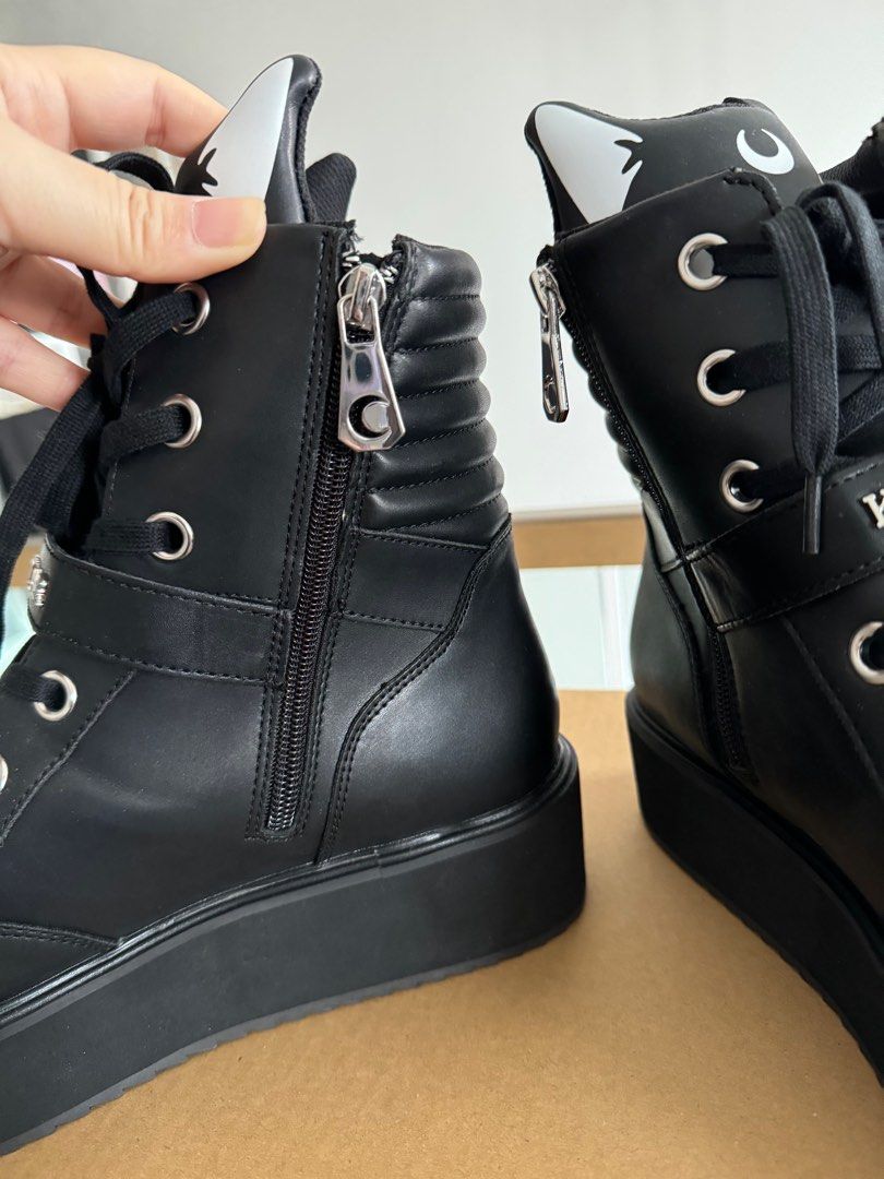 Killstar Keiko Kitty High Tops Boots