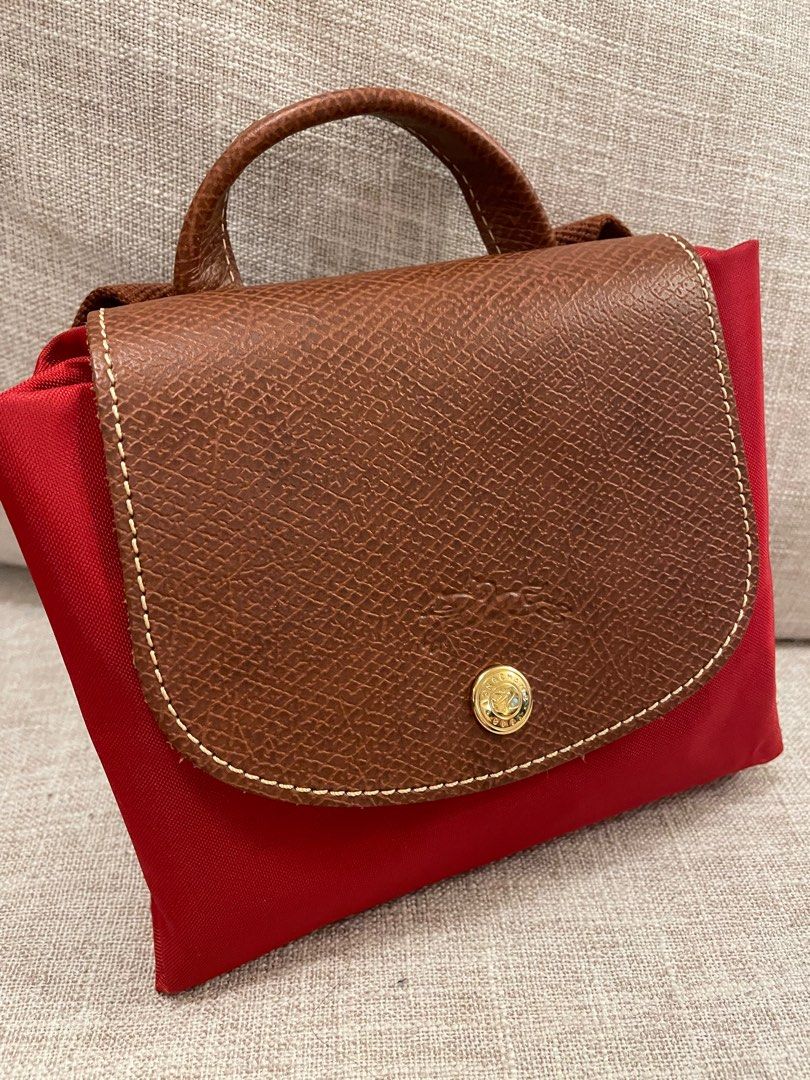 LONGCHAMP medium Le Pliage backpack red colour Women s Fashion Bags Wallets Backpacks on Carousell