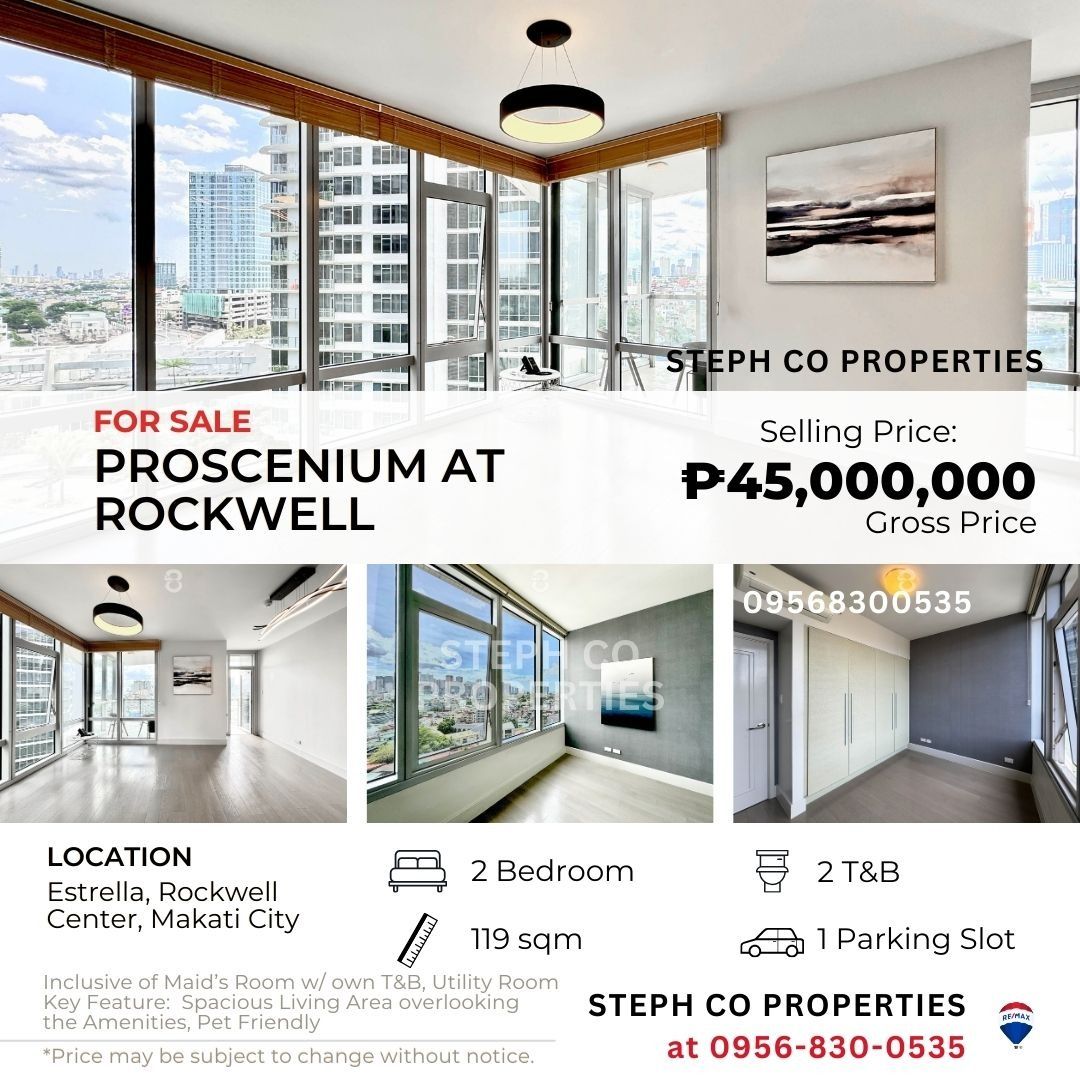Luxurious Proscenium at Rockwell, Makati City, 2 Bedroom for Sale ...