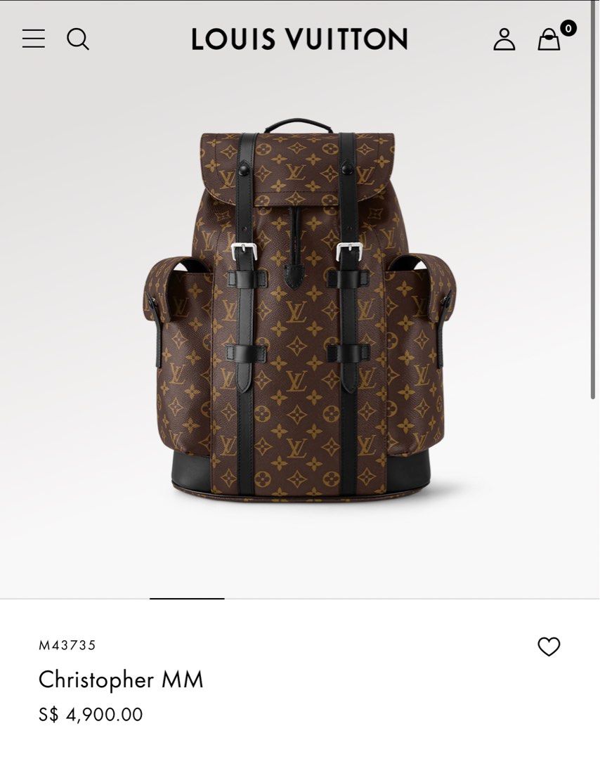 LV Christopher MM Backpack Luxury Bags Wallets on Carousell