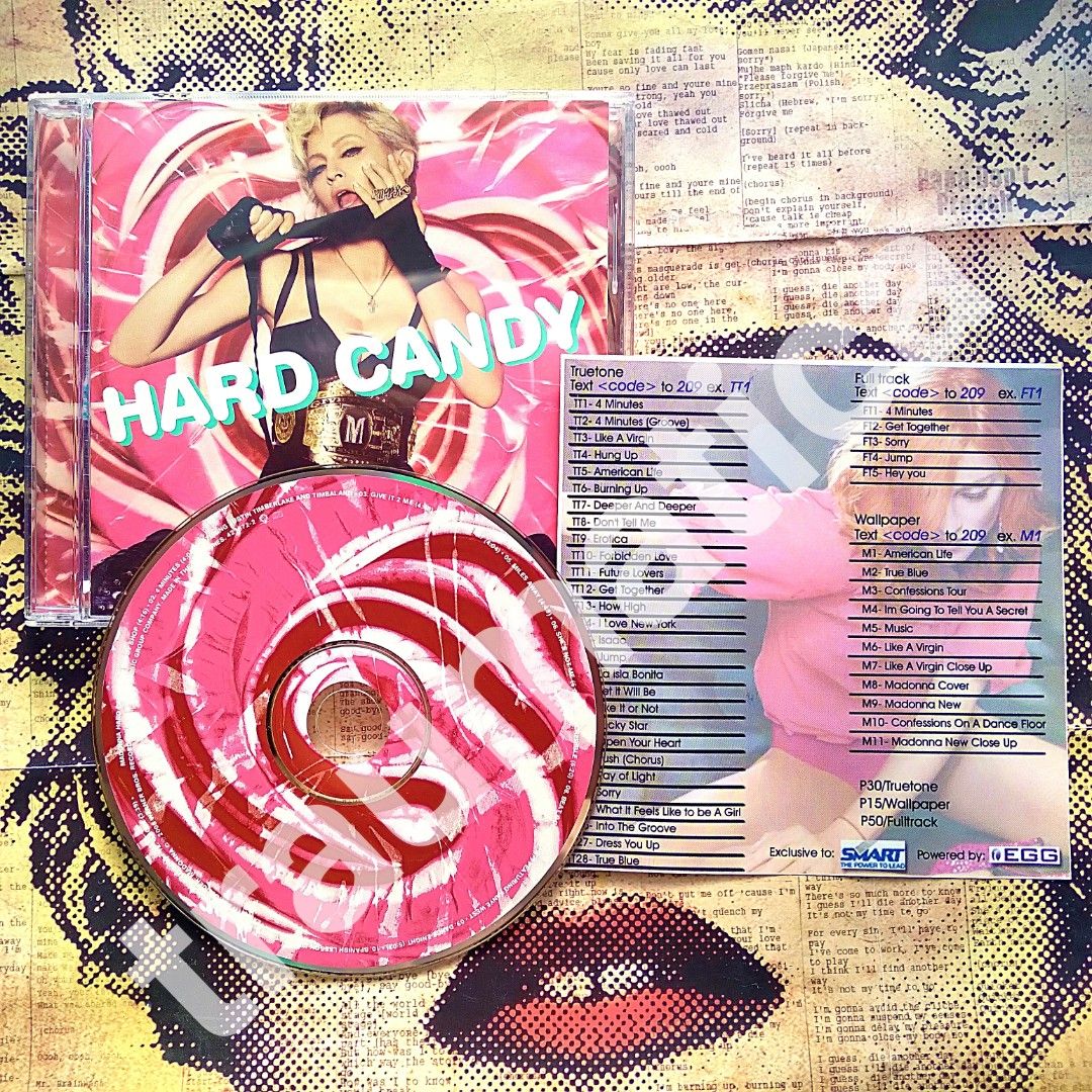 Madonna - Hard Candy Limited Edition Pink CD - Philippines (Category: CDs & DVDs) located in Tarlac. Submitted by traumatica (Listing ID 1308901839, Image 1). Description: 💵 FOR SALE - Madonna's "Hard Candy" Album Limited Edition Pink CD Philippine exclusive release - RARE! [Actual item posted] P1,499 + LSF (Will give a discount for sure buyer) Shipping via JRS Express ONLY! Kindly DM me for inquiries. Thank you! [CROSS-POSTED].