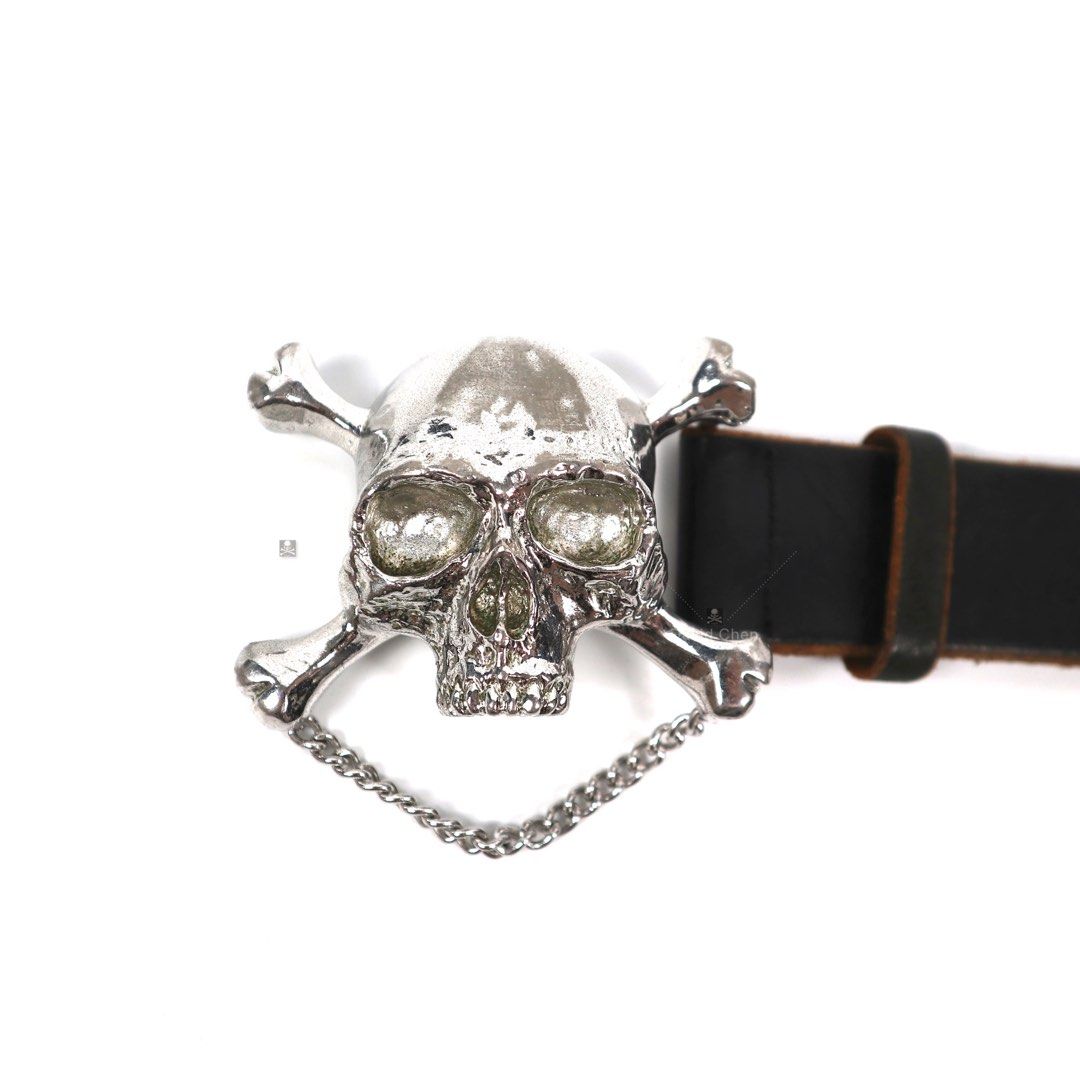 MASTER MIND × YOBOSS Skull backle belt Mastermind Japan MMJ x Yoboss Skull Belt 銀色鐵帶頭皮帶, 男
