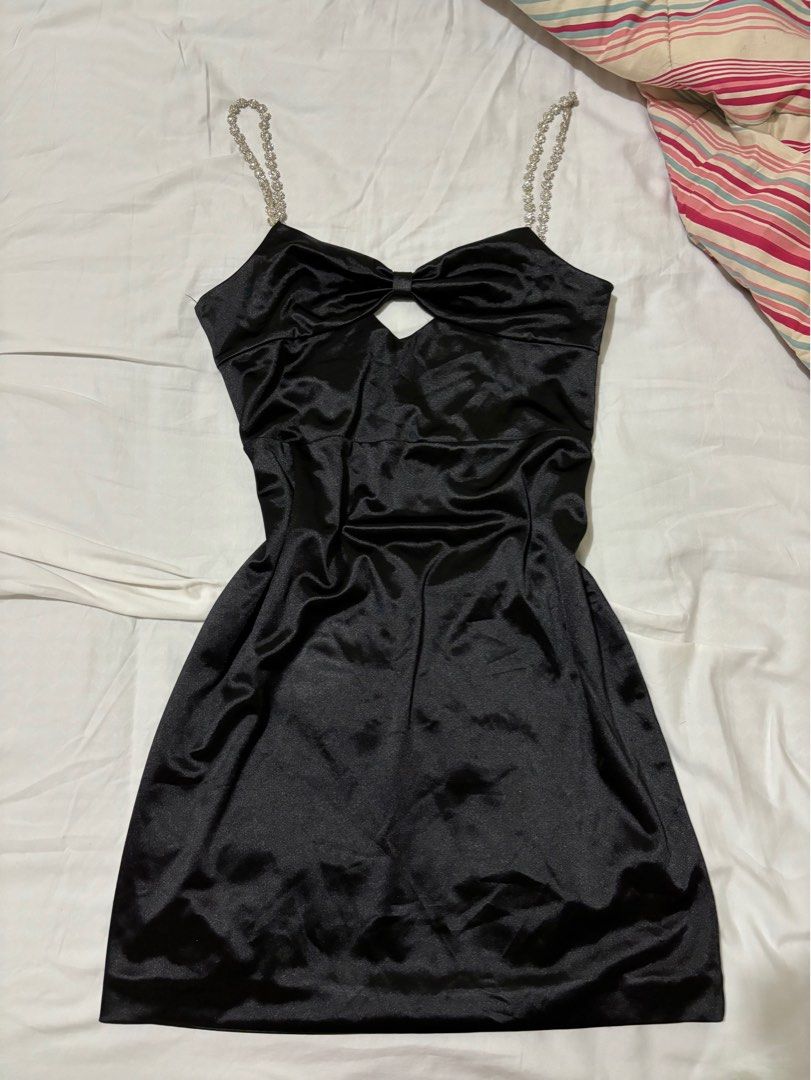 meshki arianna diamante strap cut-out mini dress, Women's Fashion, Dresses  & Sets, Dresses on Carousell