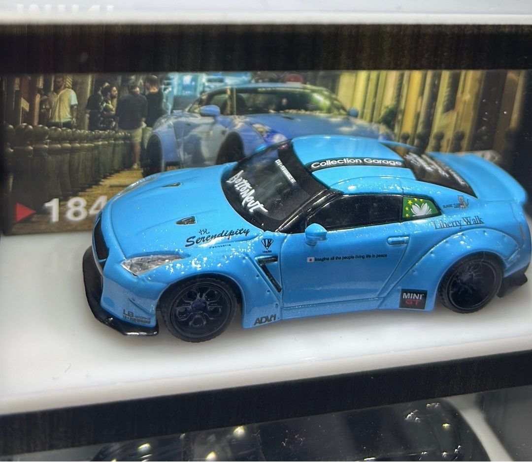 MINI GT LBWK NISSAN GTR ライトブルーNO.184 MINIGT | NO.184 R35 LBWK Light Blue, Hobbies & Toys, Collectibles