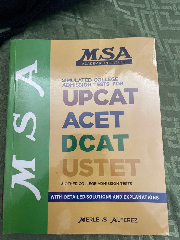 MSA COLLEGE ENTRANCE EXAM (Category: Assessment Books) located in Quezon City. Submitted by needs4less (Listing ID 1308856421, Image 1). Description: .