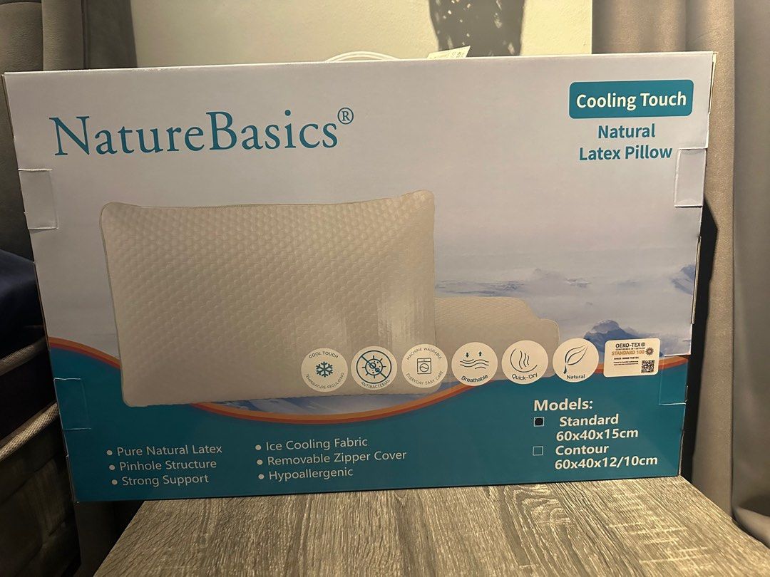 Nature basics latex pillow Furniture Home Living Bedding Towels on Carousell