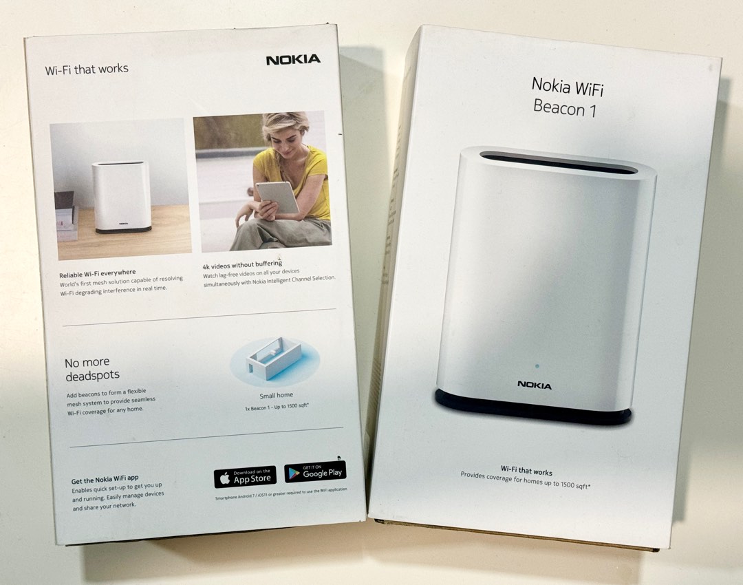Nokia WiFi Beacon 1 WiFi Mesh Router - Full Box, Computers & Tech ...