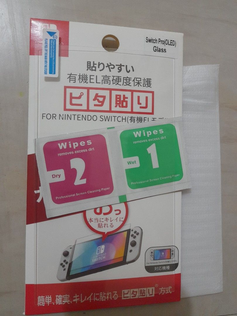 OLED NINTENDO SWITCH TEMPERD GLASS (Category: Cases & Covers) located in Quezon City. Submitted by hajjasittienor (Listing ID 1308986814, Image 1). Description: BRAND NEW💯 OLED SWITCH CRYSTAL CASE.300 OLED SWITCH THUM GRIP.100 OLED HARD POUCH.350 OLED SWITCH ORIG CHARGER.900.