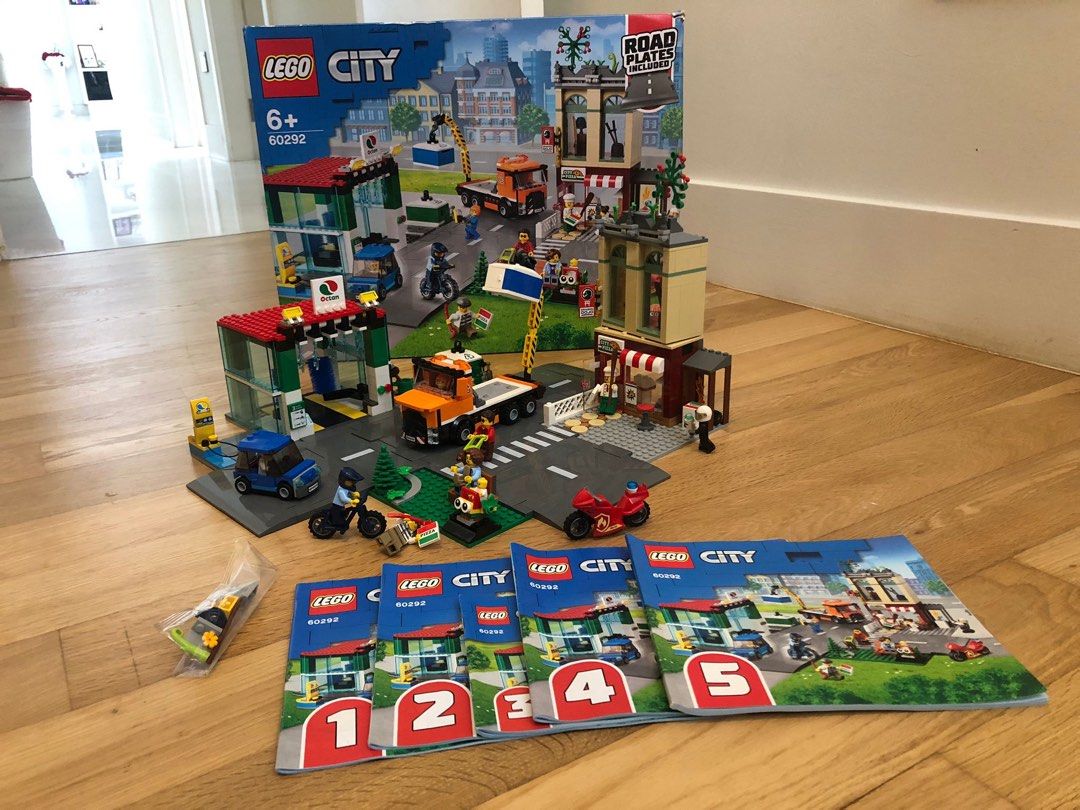 Rare and Retired Rare and Retired Lego City Police Patrol Boat 60277 and Lego City Town Center 60292 Collectible with Full Instruction Booklet tgjune Hobbies Toys Toys Games on Carousell