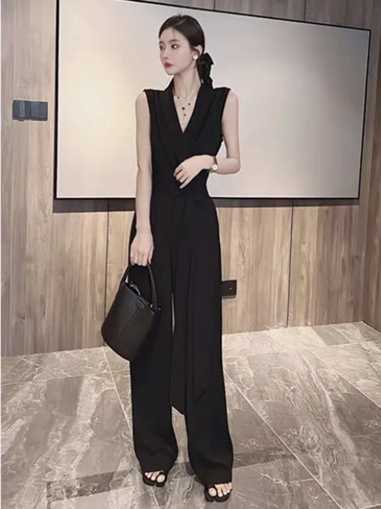 Readystock black sleeveless office formal jumpsuit OL elegant Women s Fashion Dresses Sets Jumpsuits on Carousell
