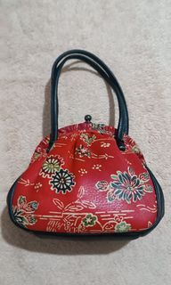Red Small leather kisslock purse party bag bridgerton bridal ninang bridesmaid jsprom party bag