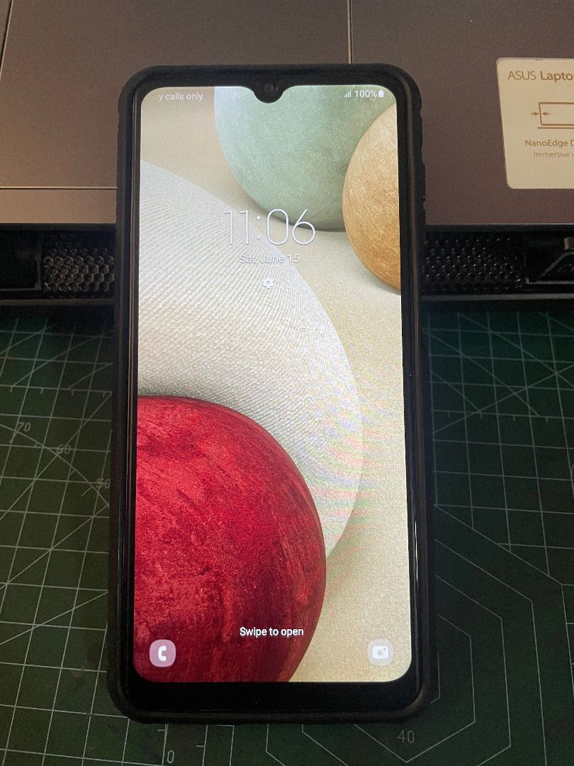 SALE: Samsung A12 (Category: Samsung) located in Taguig. Submitted by declutter.me_jho (Listing ID 1308889248, Image 1). Description: Condition: used but not abused * still has the tempered glass * transparent case is included * no charger Specs: RAM memory 6GB LPDDR4X Internal storage 128GB (106GB available) eMMC 5.1 External storage Until 1TB microSD, microSDXC (dedicated slot) Battery capacity 5000 mAh USB USB 2.0 Type-C reversible connector W