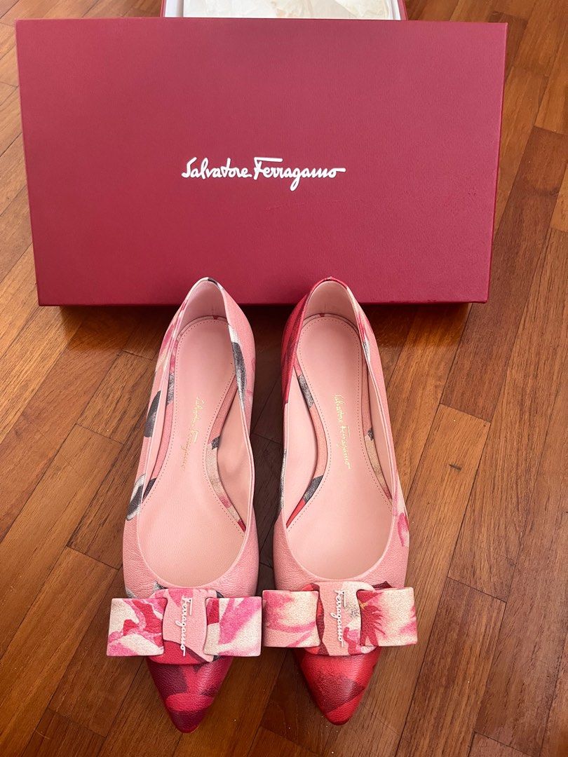 SEASONAL BNIB Salvatore Ferragamo Viva Floral Flats Luxury Sneakers Footwear on Carousell