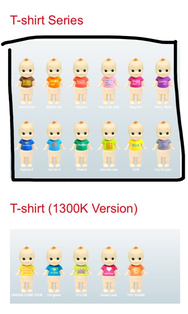 ソニーエンジェル chu 2005 Tシャツ レア ソニーエンジェル 2005 tシャツ 11体 SONNY ANGEL 2005 Tシャツ