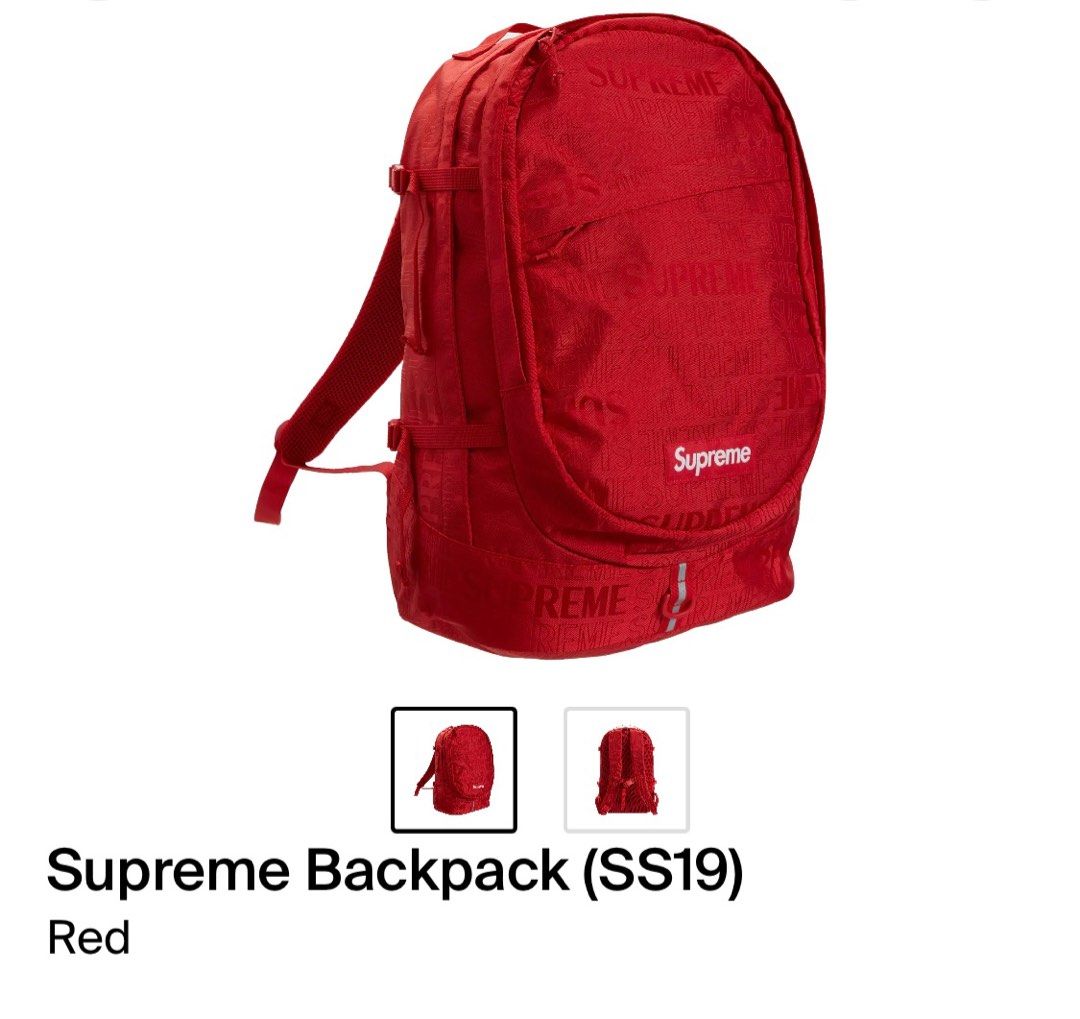 Supreme Backpack ss19 red Carousell