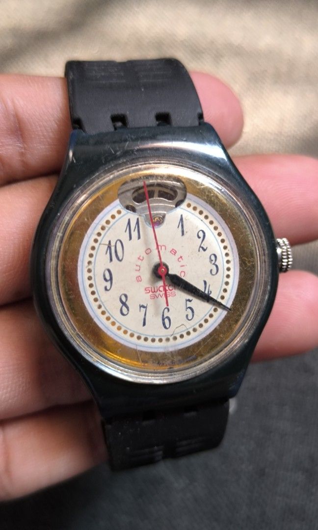 Swatch Automatic OLD (Category: Men's Watches) located in Taguig. Submitted by tester1x (Listing ID 1308874219, Image 3). Description: Old ⌚ Swatch Automatic Swiss Replacement Strap (Rubber Type) Original Buckle.