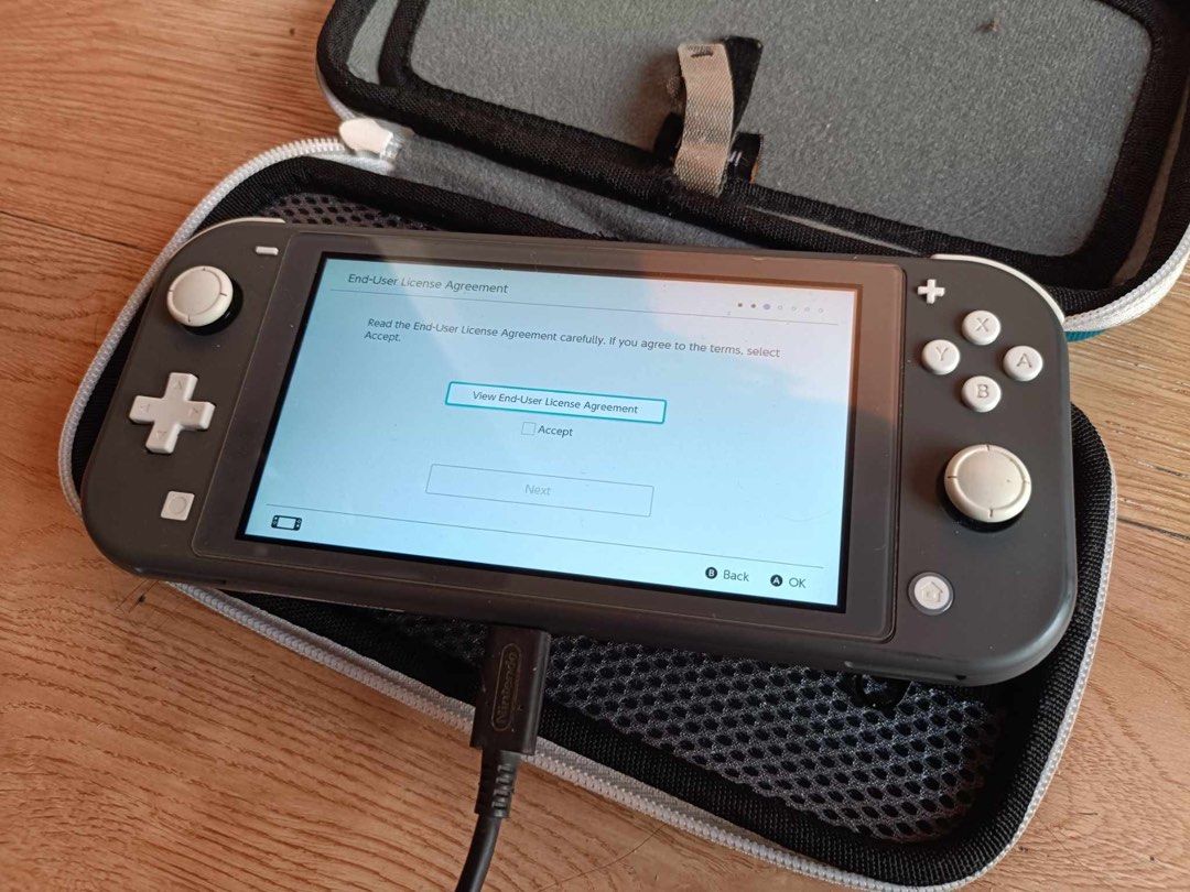SWITCH LITE (GRAY) (Category: Nintendo) located in Taguig. Submitted by wynxslvdr (Listing ID 1308920027, Image 1). Description: Switch lite grey, barely used. Inclusions: case and charger .