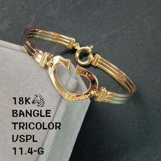 Tricolor & YG Cartier Bangle