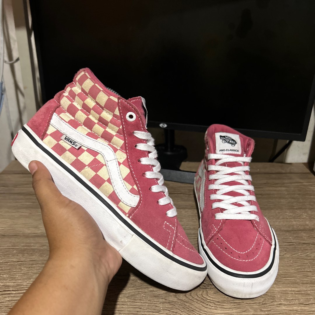 VANS PRO SK8 HI DESERT ROSE PINK Women s Fashion Footwear Sneakers on Carousell