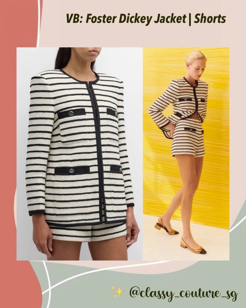 Veronica beard striped dickey cheap