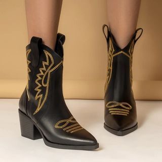 Vintage Embroidery Cowboy Boots for Woman