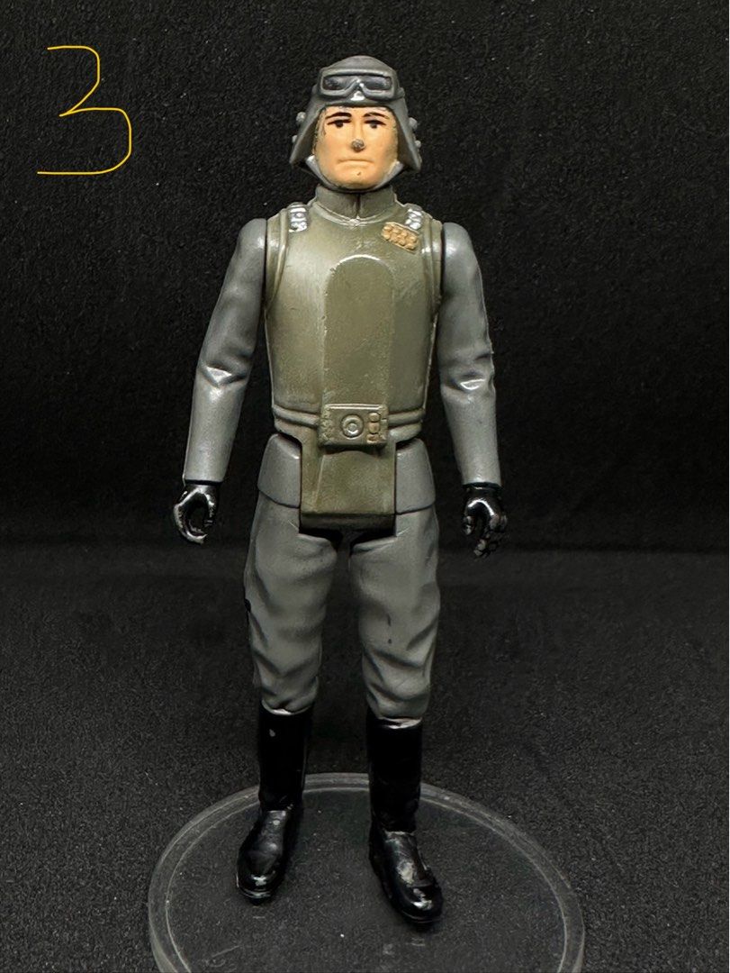 Vintage Star Wars At At Commander 1980 (Category: Vintage Collectibles) located in Pasig City. Submitted by pao0064 (Listing ID 1308939837, Image 3). Description: Vintage Star Wars At At Commander 1980. Price is per piece. Limbs are tight. Some nicks on the face paint. Some stickiness but can be washed. Overall displays well. #3 had his heels chewed off by some murder bears (priced lower at 580).