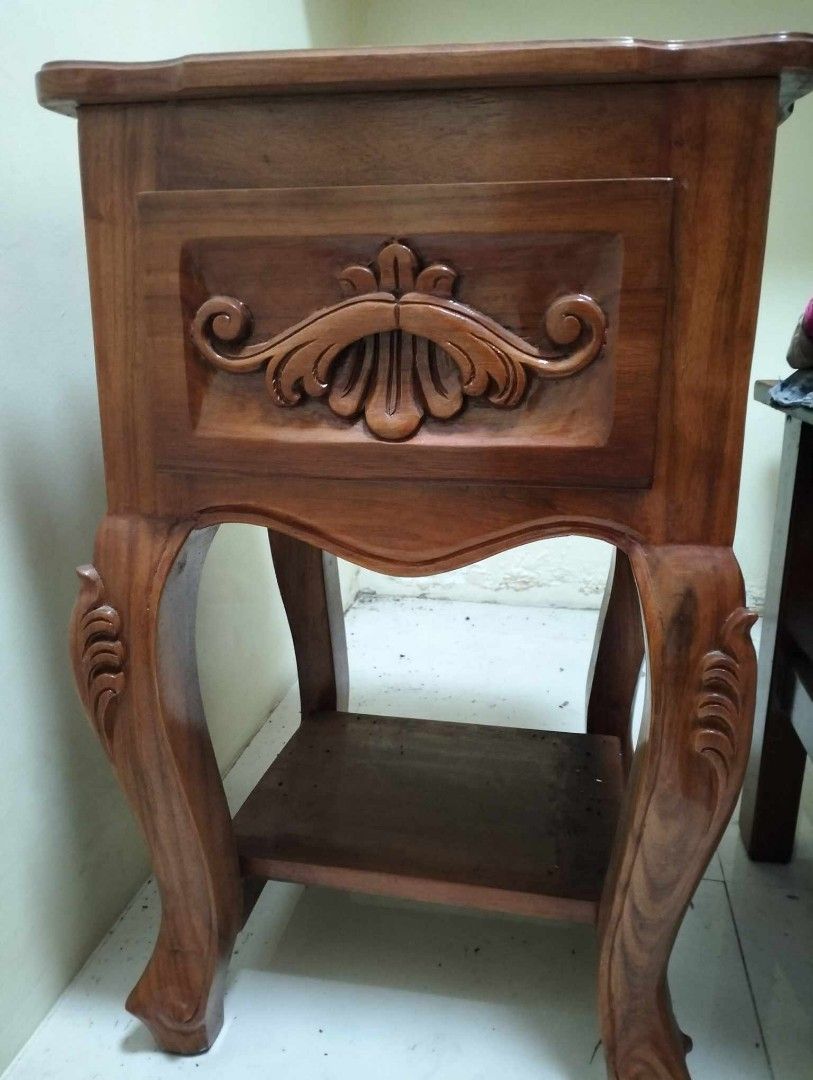 WOODEN BEDSIDE DRAWER (Category: Shelves, Cabinets & Racks) located in Manila. Submitted by her_itemsph (Listing ID 1308930009, Image 1). Description: ...INTO WOODS HUH? Well, let me propose something cute to you. Kidding aside. ~ 👋 Hi, I'll be selling my old bedside drawer. It wasn't that much used and has little to no flaws. 📍 Location: Quezon City 📍 Mode of Delivery: LBC Padala or Lalamove (Nationwide Shipping - Philippines) 📍Mode of Payme