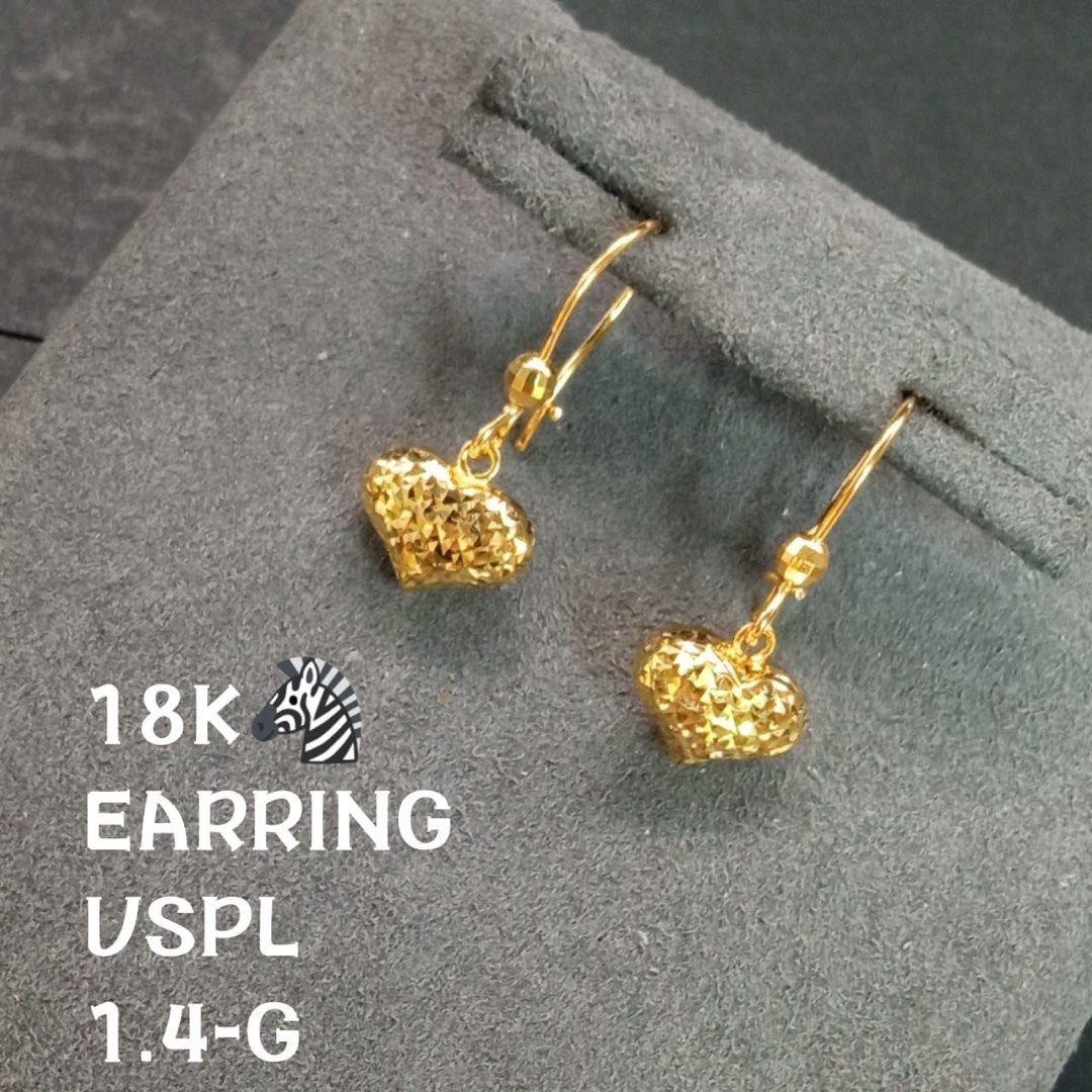 YG Heart Kidney Wire Earring Women s Fashion Jewelry Organizers Earrings on Carousell