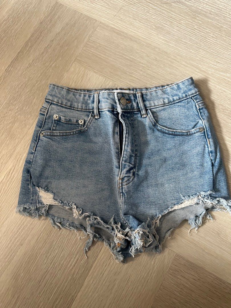 Zara High Waist Jeans Shorts EU36 US27 Women s Fashion Bottoms Shorts on Carousell
