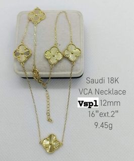 18K Saudi Gold Vca Alhambra necklace