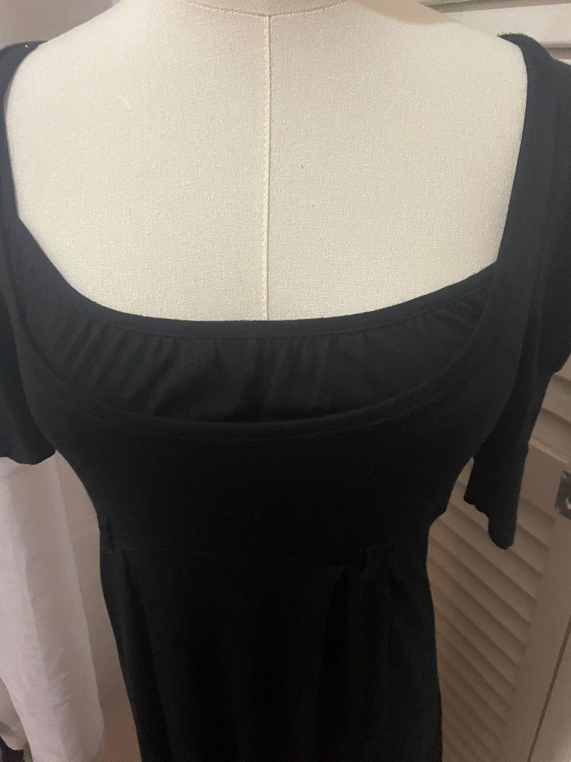 26. PROMOD BLACK STRETCHED DRESS (Category: Dresses) located in Quezon City. Submitted by elegantlycheap (Listing ID 1309178427, Image 2). Description: Sleeves: 10.5 inches Length (from tip of back collar) : 34 in Width (shoulder to shoulder) : 15 inches Condition: EXCELLENT.
