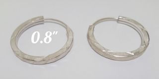 92.5 genuine silver hoop earrings 1.64g