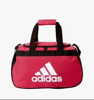 Adidas Diablo II Small Duffel Gym Bag. Color: Bold Pink/Black/White