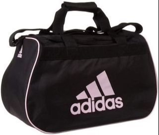 Adidas Diablo II Small Duffel Gym Bag. Color: Black/Gala Pink Loop