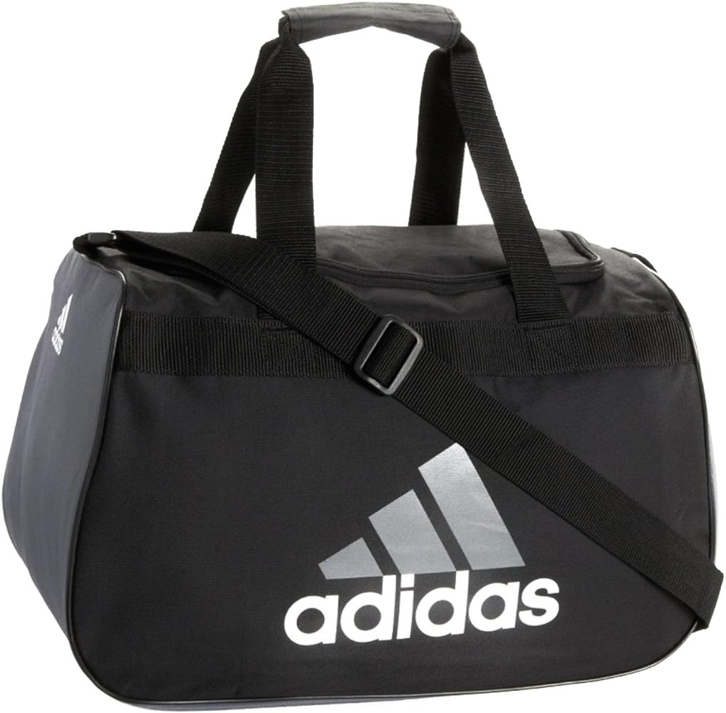 Adidas Diablo II Small Duffel Gym Bag. Color Black/Onyx Gray/White
