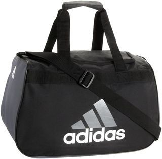 Adidas Diablo II Small Duffel Gym Bag. Color: Black/Onyx Gray/White