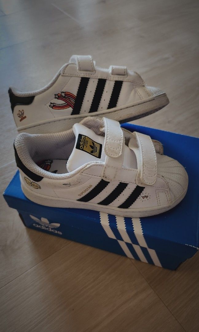Adidas superstar shoes white sneaker infant unisex kids toddler