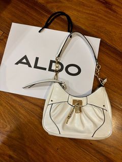Aldo White Shoulder Bag with Paper Bag