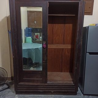 Antique Narra Cabinet+Iron Safe free wooden bed, limited time, sacrifice sell,  as is where is, pick up only in Las Pinas