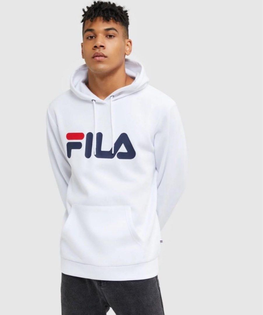Fila white hoodie new arrivals