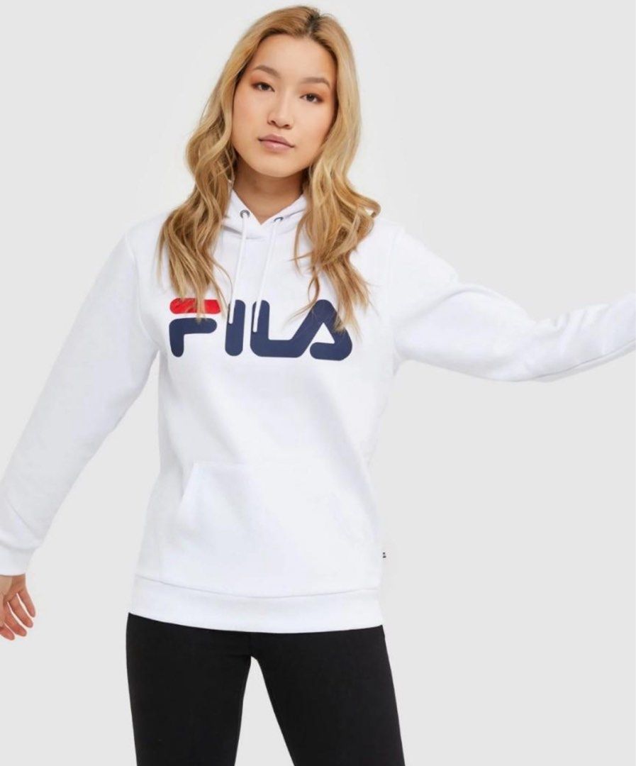 Fila white hoodie women's sale