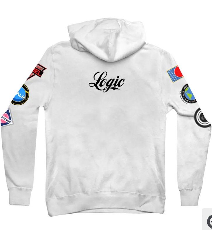 Authentic Logic Space Patch NASA Inspired Logo Hoodie Oversized Sweatshirt Pullover Jacket