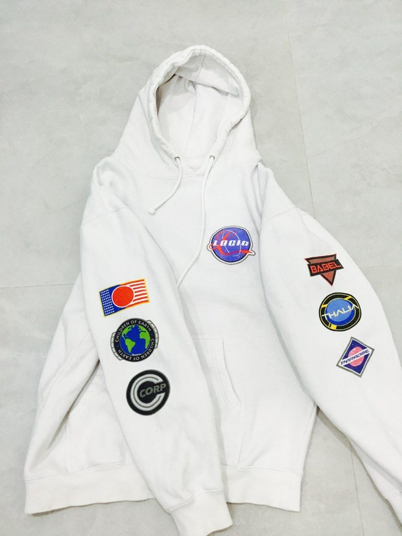 Authentic Logic Space Patch NASA Inspired Logo Hoodie Oversized Sweatshirt Pullover Jacket